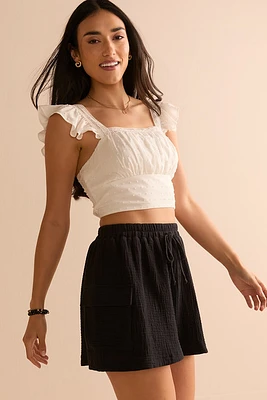 Esther Gauze Cargo Shorts