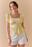 Aurelia Eyelet Bow Back Blouse