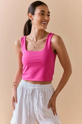 yummi by francesca's Square Neck Tank Top