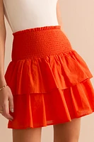 Venessa Ruched Flippy Mini Skirt