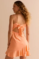 Lee Square Neck Bow Back Mini Dress