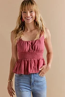 Naomi Square Neck Textured Tank Top