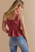Naomi Square Neck Textured Tank Top