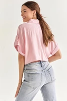 Amelie Tie Front Utility Pocket Button Down