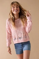 Sammy Open Gauge Crewneck Pullover