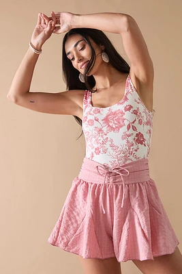 Iris Flowy Waisted Front Tie Shorts