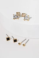 Rosemarie Mixed Stud Earring Set