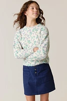 Hello Franki Floral Printed Sweater for girls