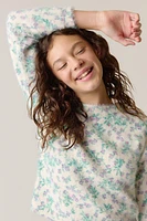 Hello Franki Floral Printed Sweater for girls