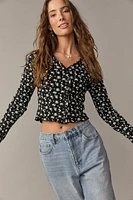 Wilma Floral Rib Top