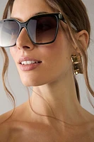 Nance Oversized Gold Top Sunglasses
