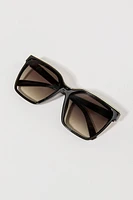 Nance Oversized Gold Top Sunglasses