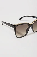 Nance Oversized Gold Top Sunglasses