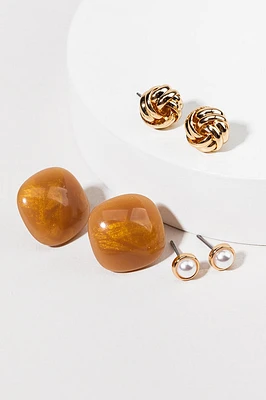 Alma Mixed Style Earring Set