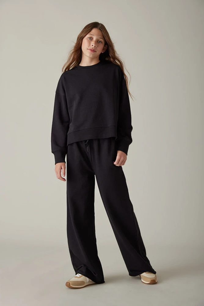 Hello Franki Kaitlin Solid Wide Leg Sweatpant for Girls