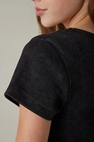 Hello Franki Retro Rib Tee for Girls
