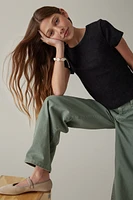 Hello Franki Retro Rib Tee for Girls