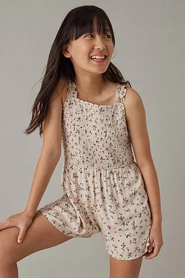 Hello Franki Katherine Smocked Sleeveless Romper for girls