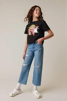 Hello Franki Frenchie Fry Graphic Tee for girls