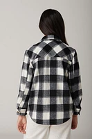 Hello Franki Plaid Button Down Shacket for girls