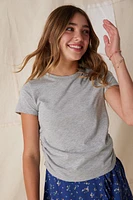 Hello Franki Short Sleeve Cinched Side T-Shirt for girls