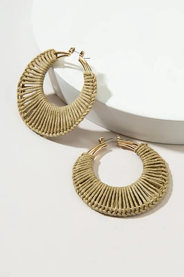 Lillian Woven Rope Large Hoop Earrings