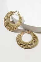 Lillian Woven Rope Large Hoop Earrings