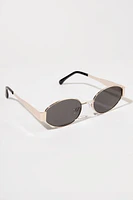 Rachel Thin Oval Frame With Thick Metal Sides Sunglasses