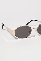 Rachel Thin Oval Frame With Thick Metal Sides Sunglasses