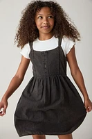 Hello Franki Ribbed Tee/ Seersucker Corset for Girls