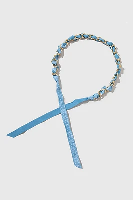 Carla Ribbon And Chain Necklace