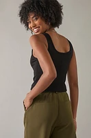 Tara Henley Rib Knit Tank Top