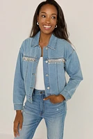 Steff Rhinestone Studded Denim Jacket