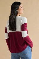 Annie Mixed Pattern Knitted Long Sleeve Top