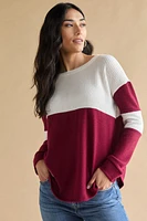 Annie Mixed Pattern Knitted Long Sleeve Top