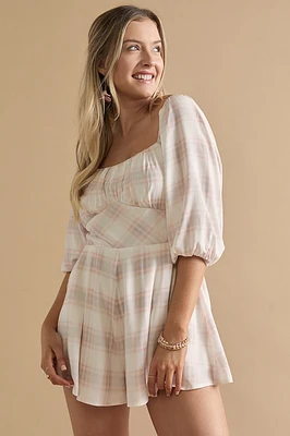 Emma Plaid Romper