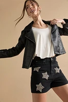 Gail Star Embellished Denim Shorts