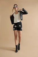 Gail Star Embellished Denim Shorts