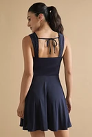 Fiona Front And Back Tie Knitted Mini Dress