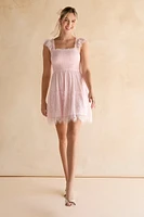 Bella Tulle Smocked Top Mini Dress