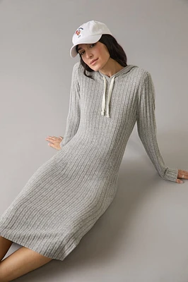 Delaney Knit Hooded Midi Dress