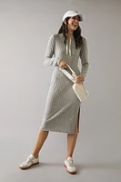 Delaney Knit Hooded Midi Dress