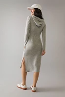 Delaney Knit Hooded Midi Dress