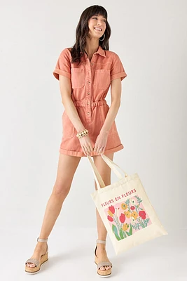 Chrissy Denim Utility Romper