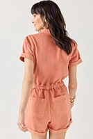 Chrissy Denim Utility Romper