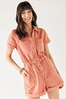 Chrissy Denim Utility Romper
