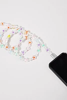 Brenda Pearl Flower Beaded Phone Cable