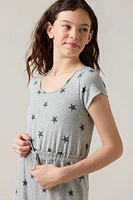 Hello Franki Short Sleeve Print Jumpsuit for girls