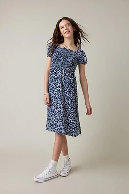 Hello Franki Katherine Short Sleeve Smocked Midi Dress for girls