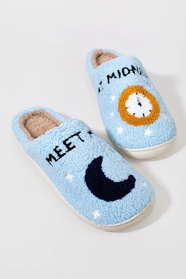 Meet Me At Midnight Fuzzy Slippers